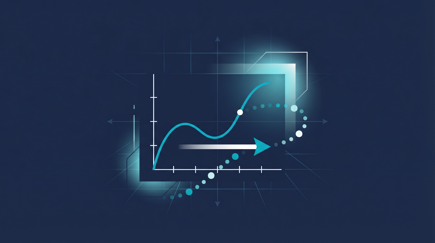 Professional physics education blog header showing motion and kinematics concepts with position-time graph and velocity arrows on navy blue background