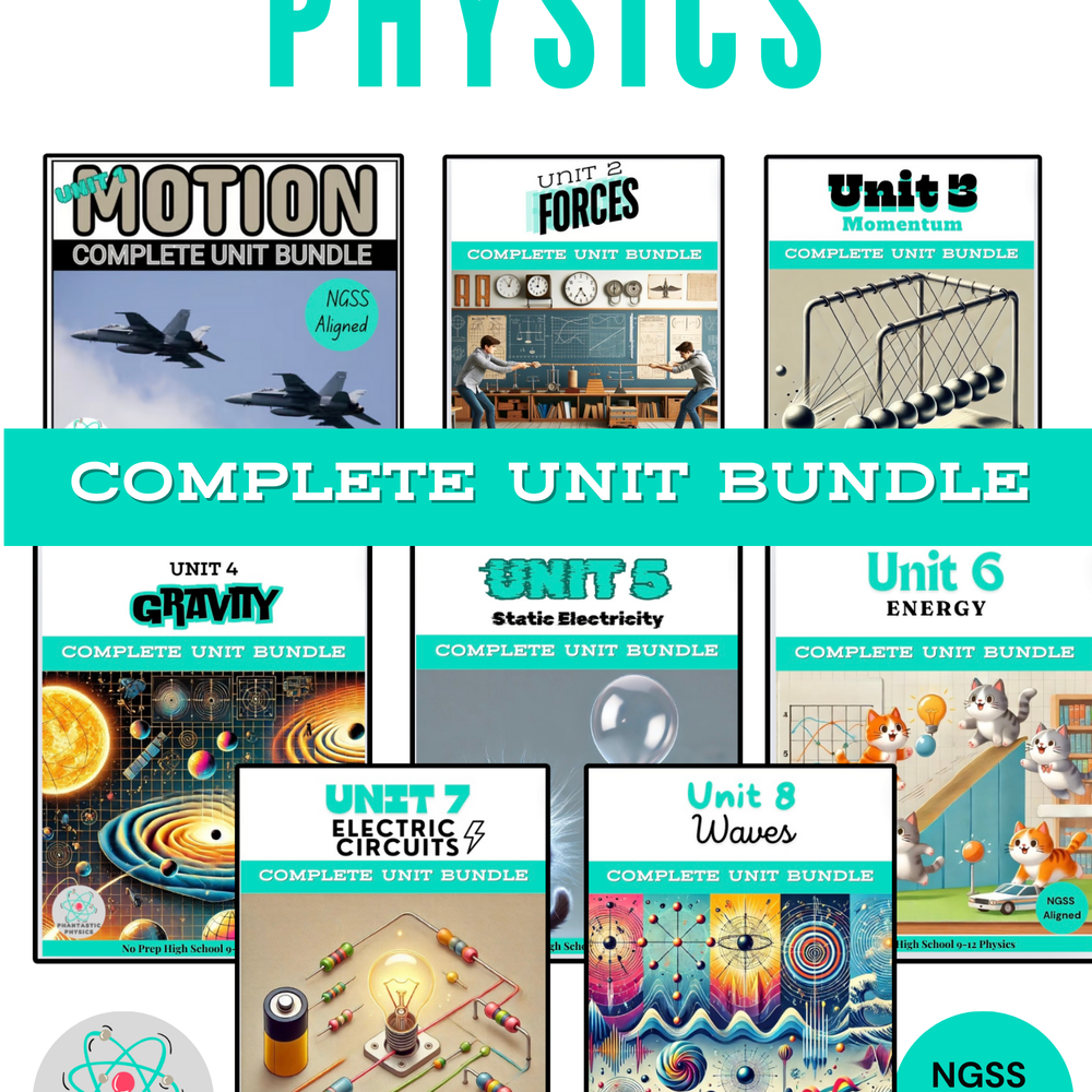 Complete High School Physics Curriculum Bundle (NGSS Aligned, Grades 9-12)