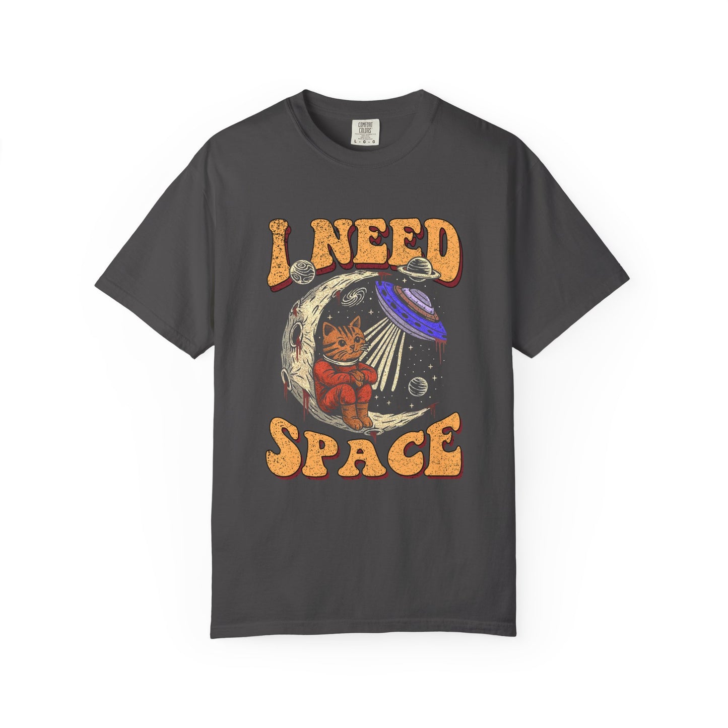 I Need Space retro astronaut cat astronomy physics t-shirt