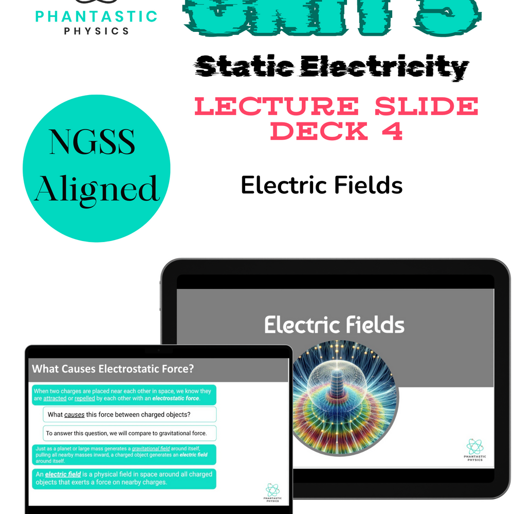 High School Physics: Electric Fields Slide Deck - Grades 9-12, NGSS Aligned