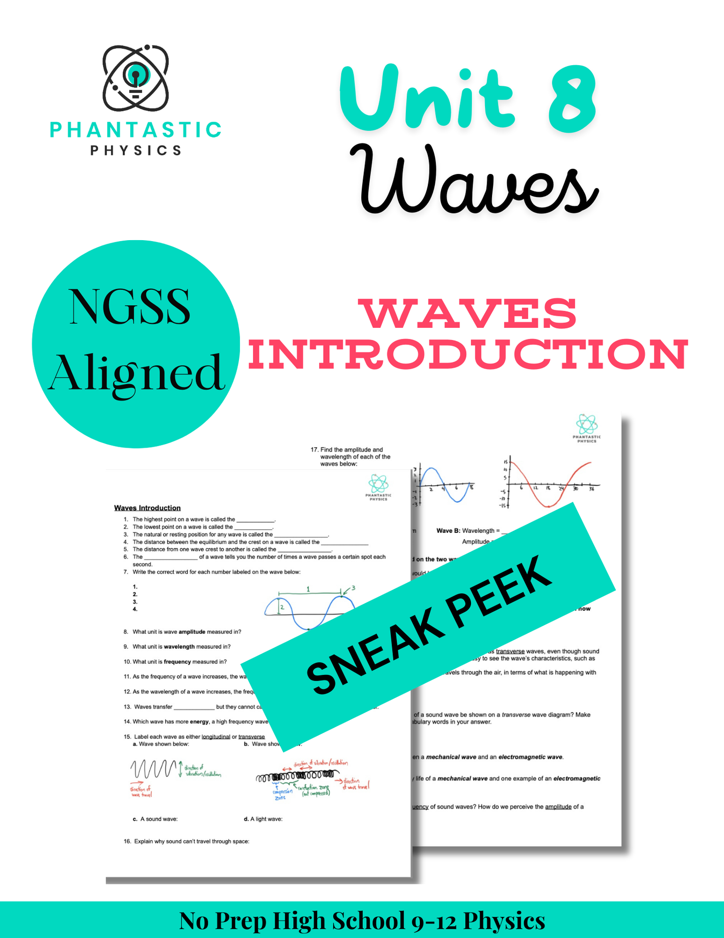 High School Physics: Waves Introduction Assignment - Grades 9-12, NGSS Aligned