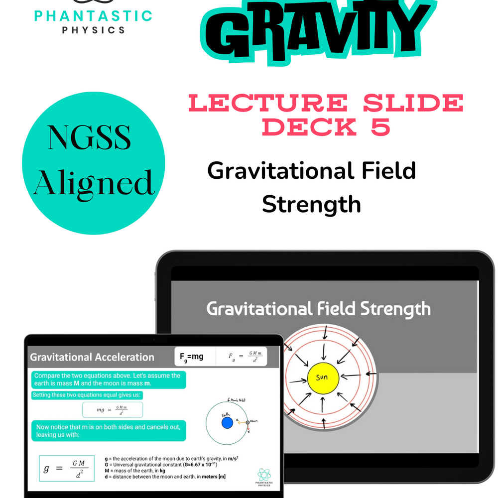 High School Physics: Gravitational Field Strength Slide Deck - Grades 9-12, NGSS