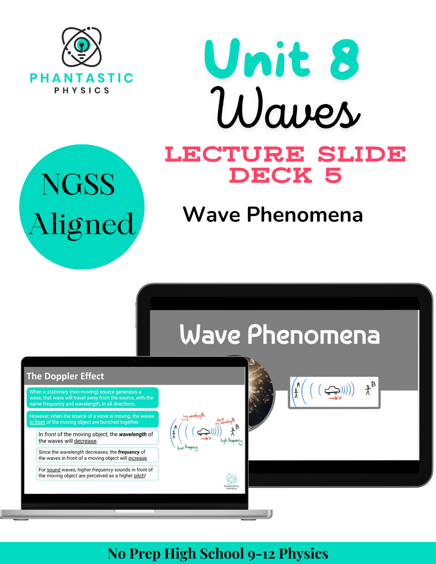 High School Physics: Wave Phenomena Slide Deck - Grades 9-12, NGSS Aligned