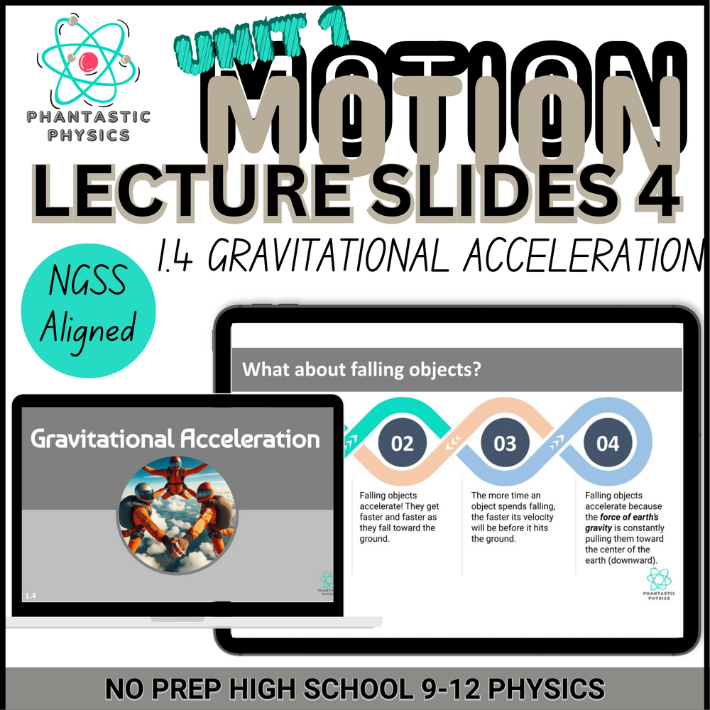 High School Physics: Gravitational Acceleration Slide Deck (Grades 9-12, NGSS)