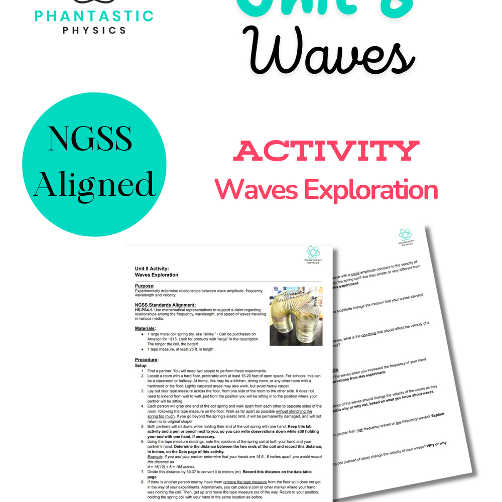 High School Physics: Waves Exploration Activity - Grades 9-12, NGSS Aligned