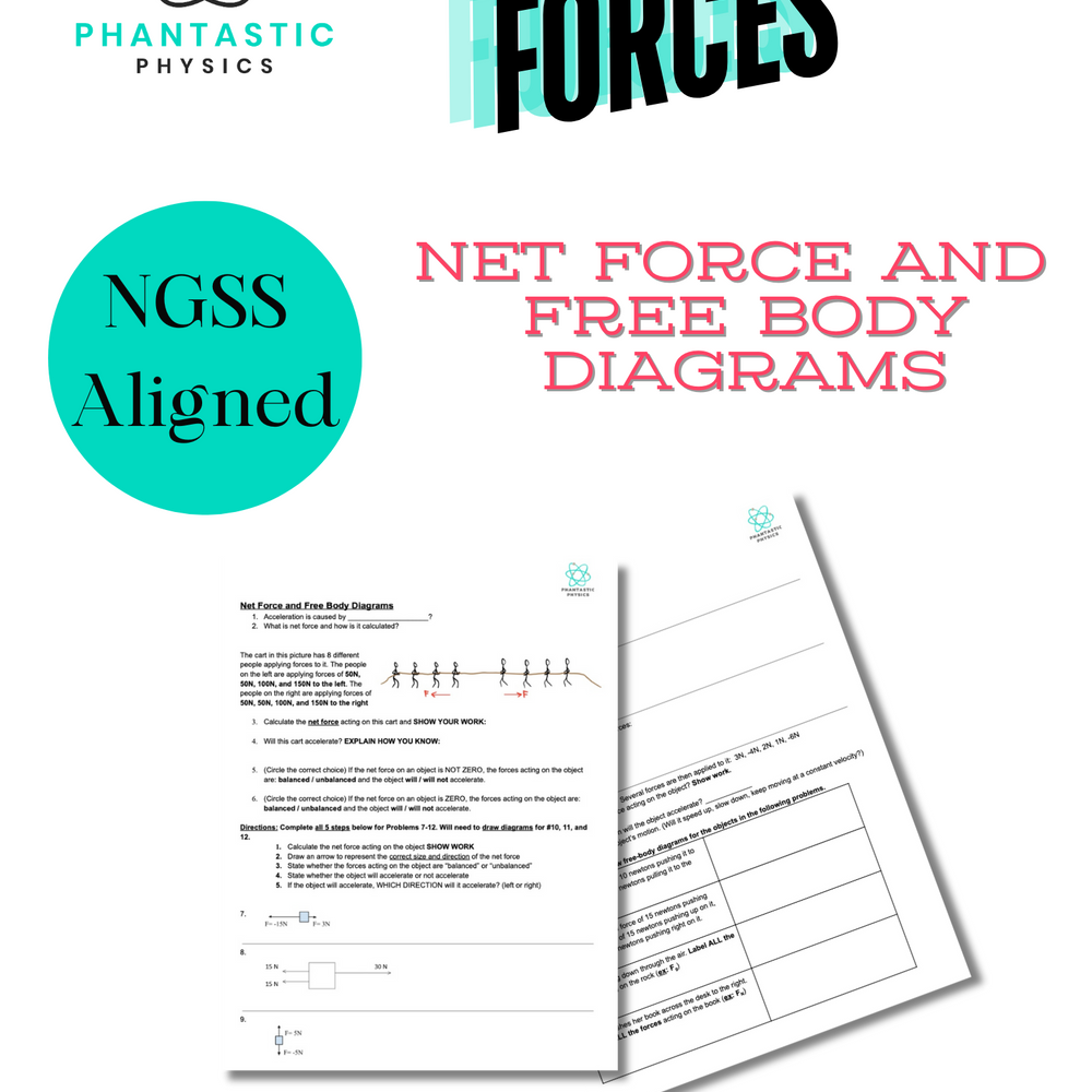 High School Physics: Net Force and Free Body Diagrams Practice- Assignment 2