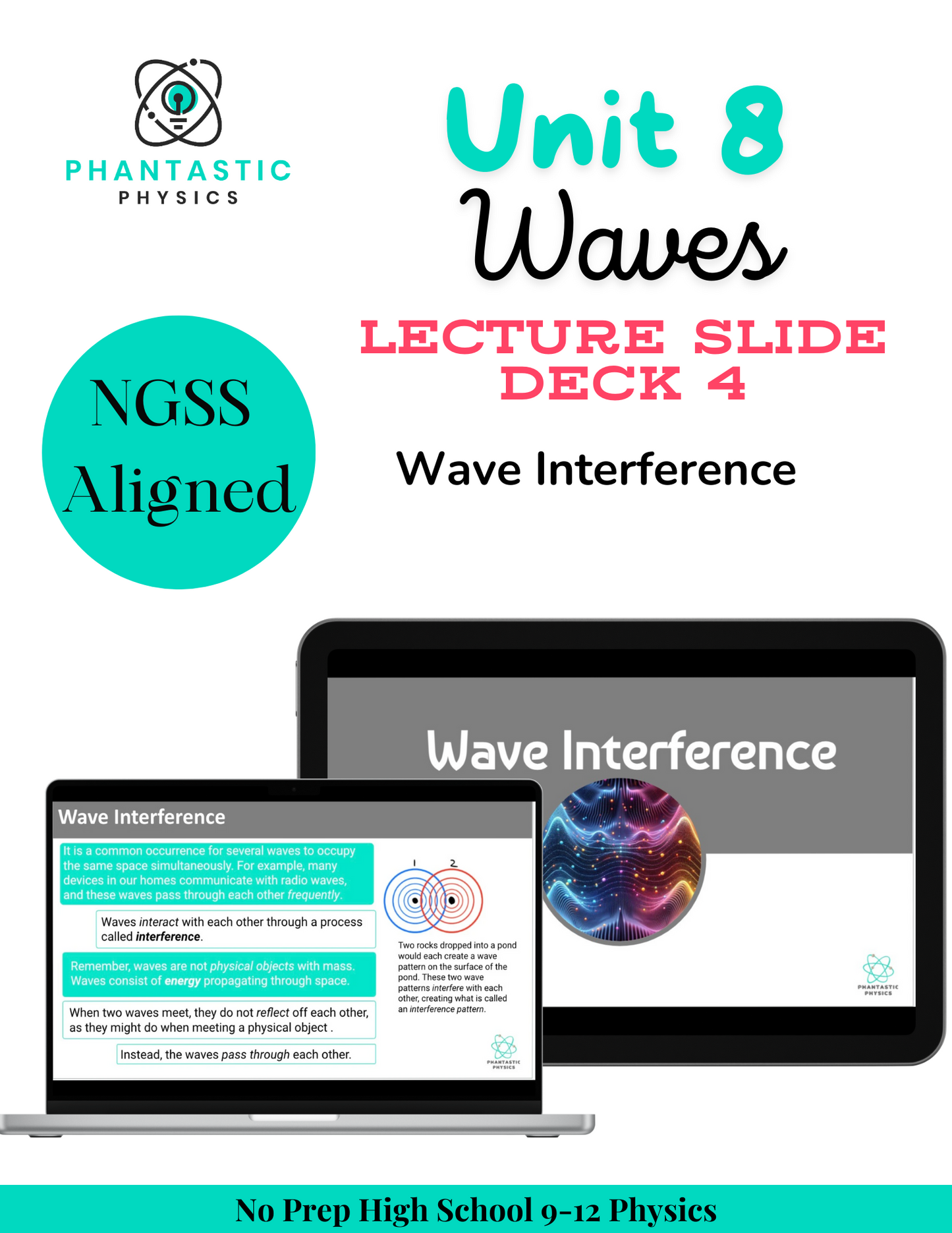 High School Physics: Wave Interference Slide Deck - Grades 9-12, NGSS Aligned