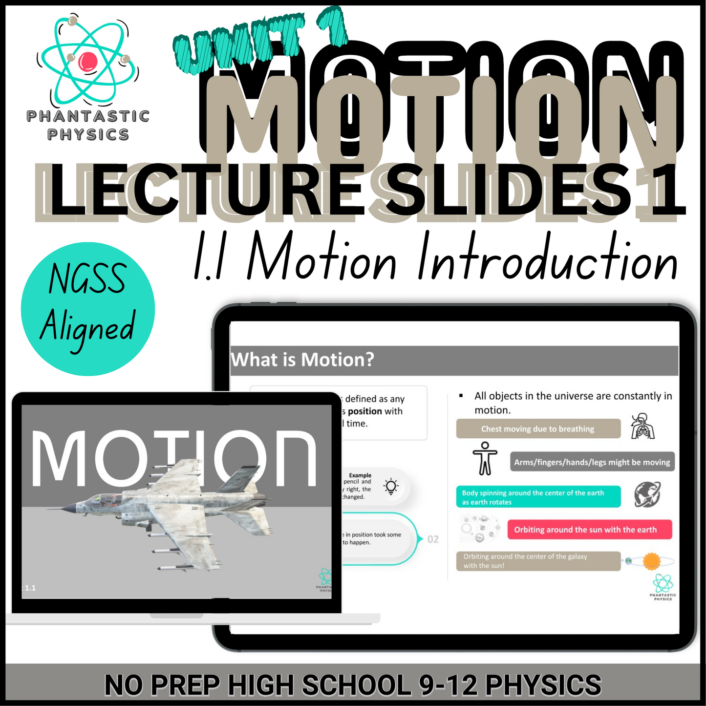 High School Physics: Motion Introduction Slide Deck (Grades 9-12, NGSS Aligned)