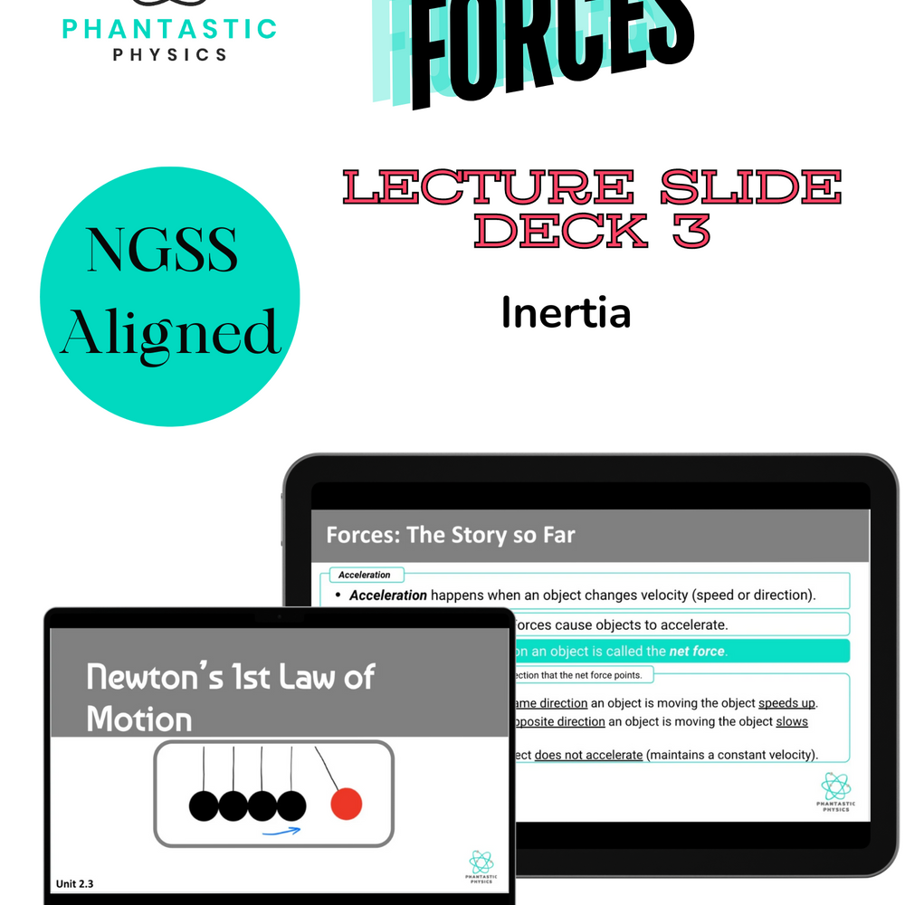 High School Physics: Inertia Slide Deck (Grades 9-12, NGSS Aligned)