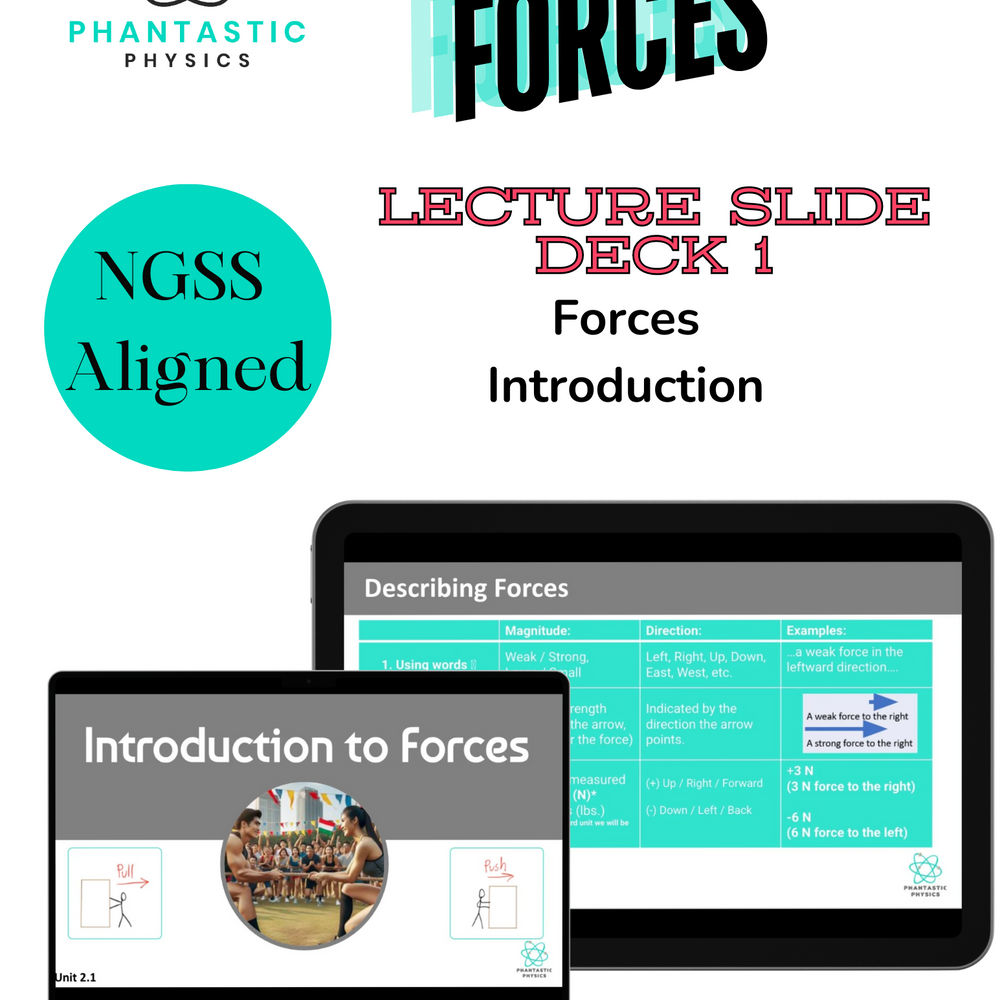 High School Physics: Forces Introduction Slide Deck (Grades 9-12, NGSS Aligned)