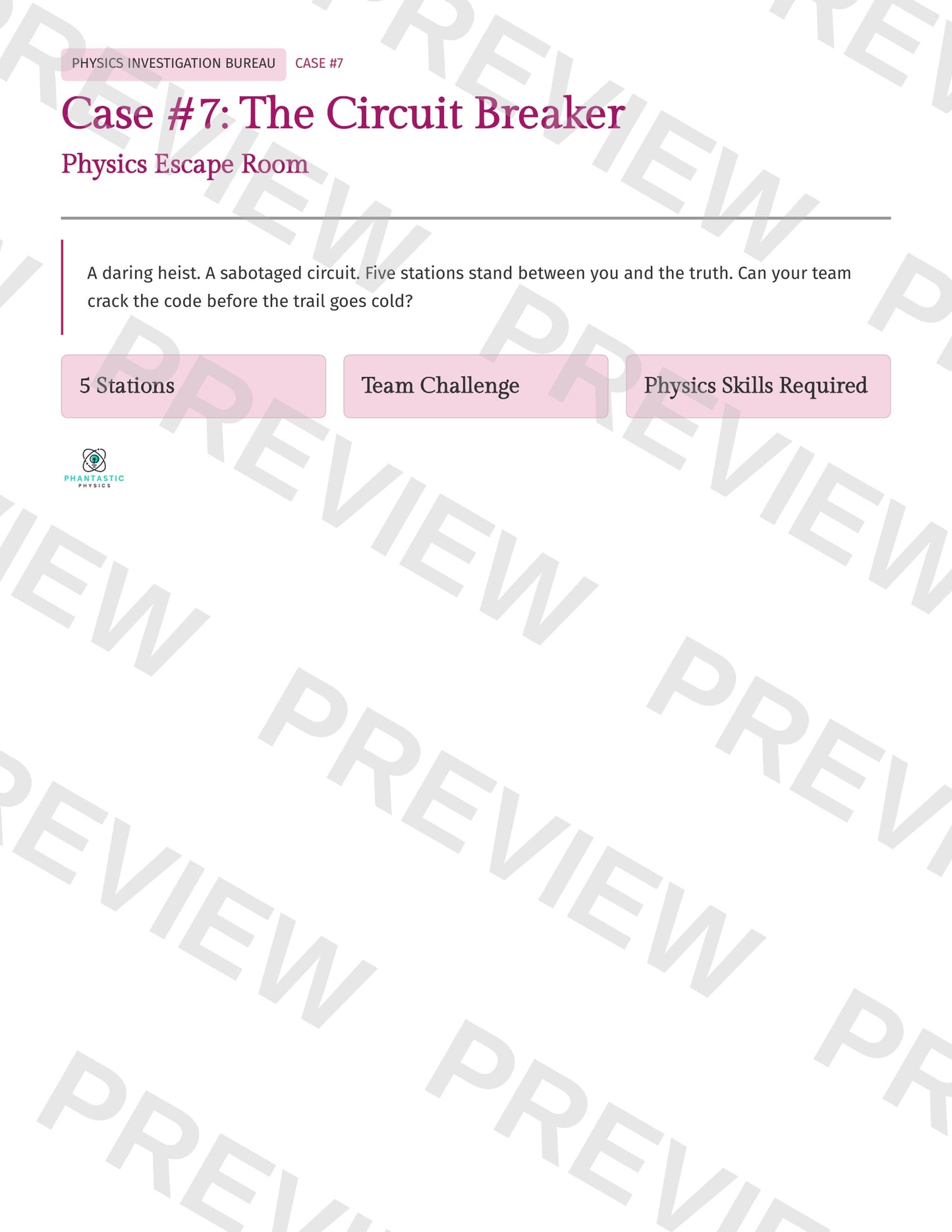 Circuits Escape Room | The Circuit Breaker | Physics Investigation