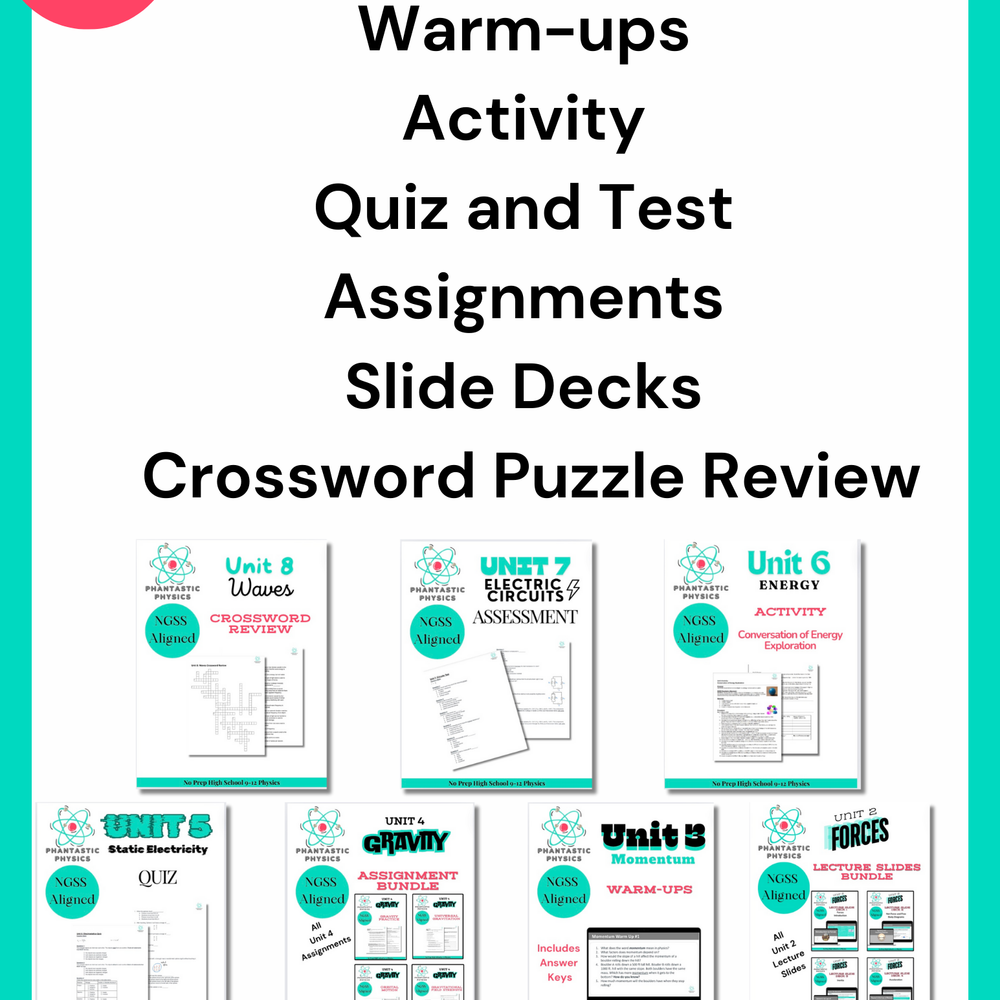 Complete High School Physics Curriculum Bundle (NGSS Aligned, Grades 9-12)