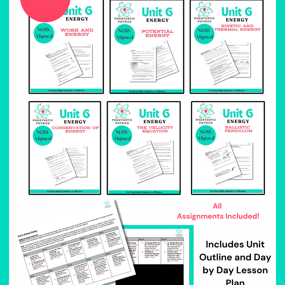 
                      
                        High School Physics Energy: Complete Assignment Bundle NGSS Aligned-Grades 9-12
                      
                    