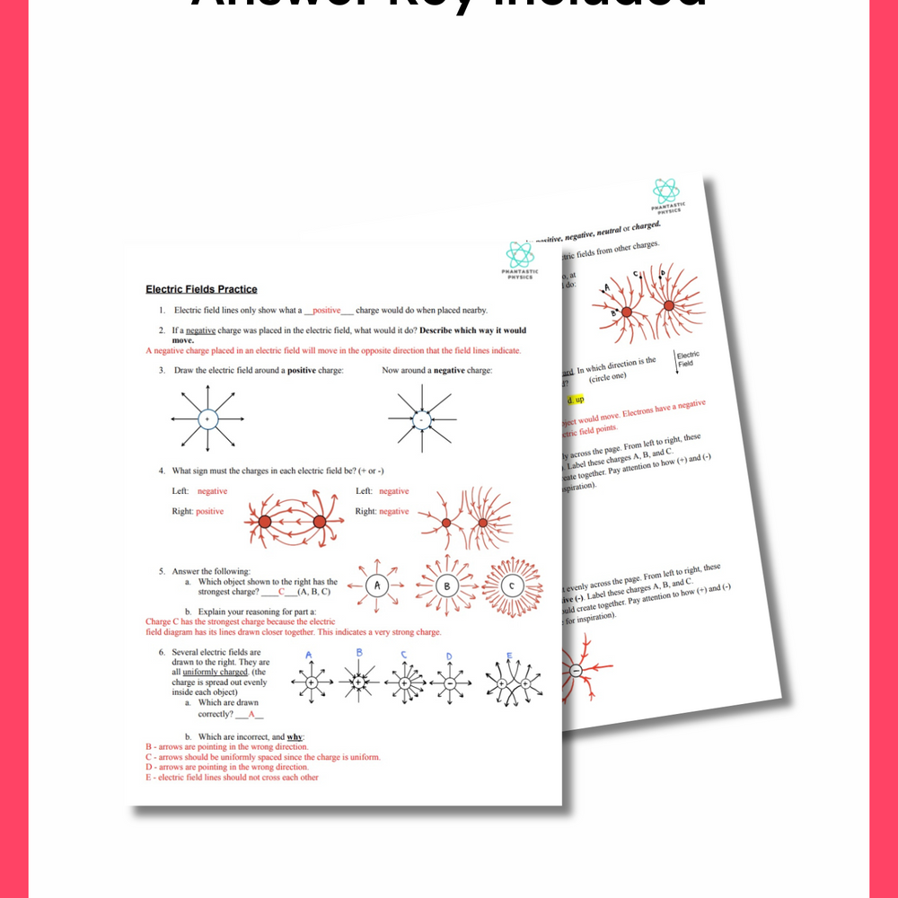 
                      
                        High School Physics: Electric Fields Assignment - Grades 9-12, NGSS Aligned
                      
                    