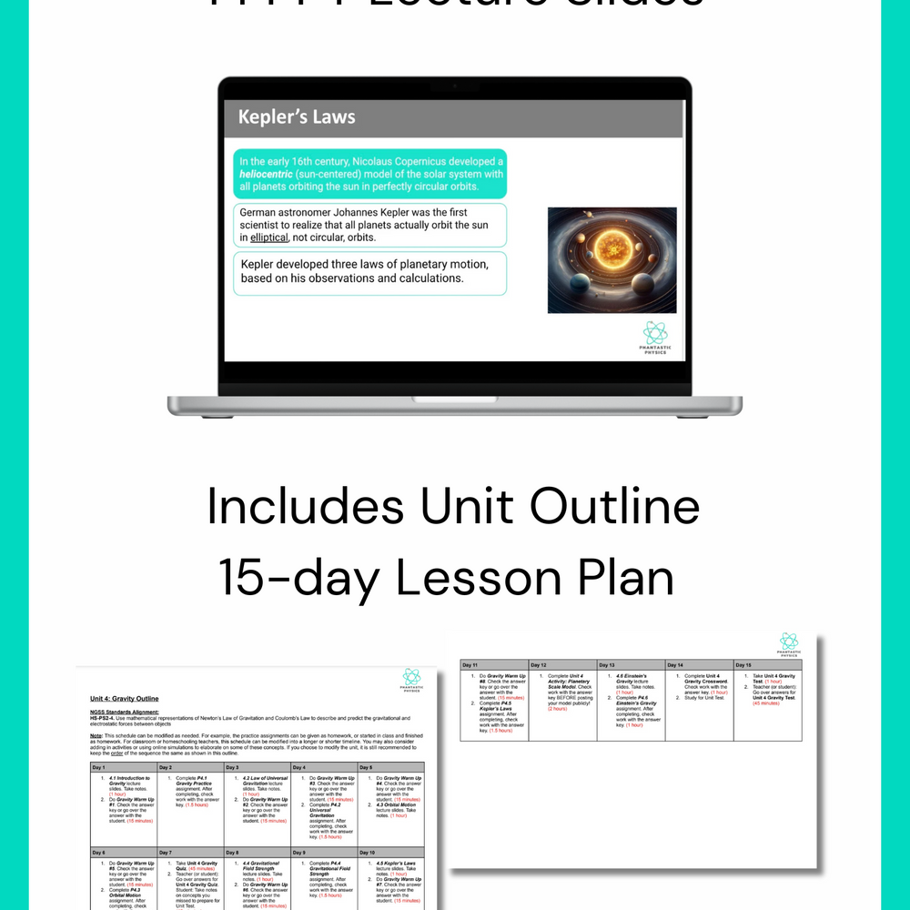 High School Physics: Kepler's Laws Slide Deck - Grades 9-12, NGSS Aligned