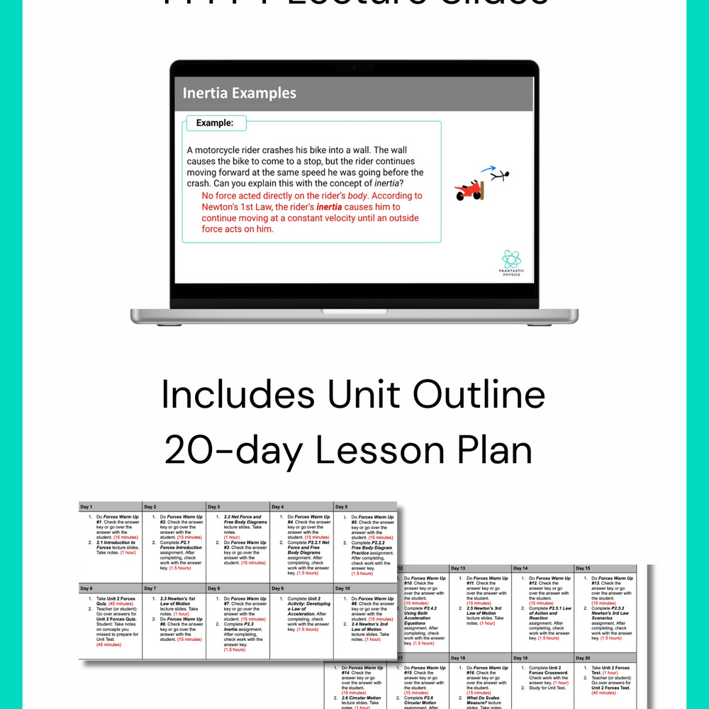 High School Physics: Inertia Slide Deck (Grades 9-12, NGSS Aligned)