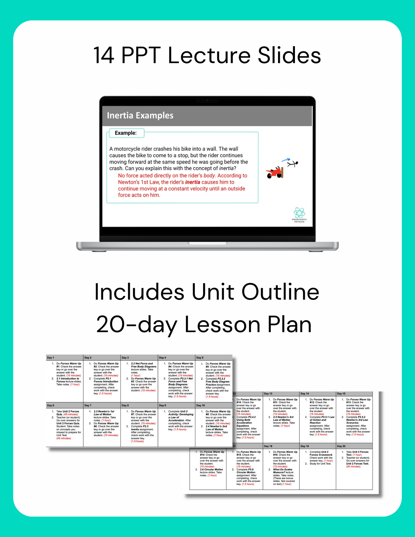 High School Physics: Inertia Slide Deck (Grades 9-12, NGSS Aligned)