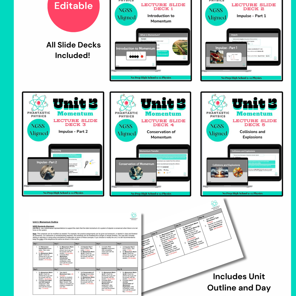 
                      
                        High School Physics Momentum: Complete Slide Deck Bundle NGSS-Aligned-Grades9-12
                      
                    