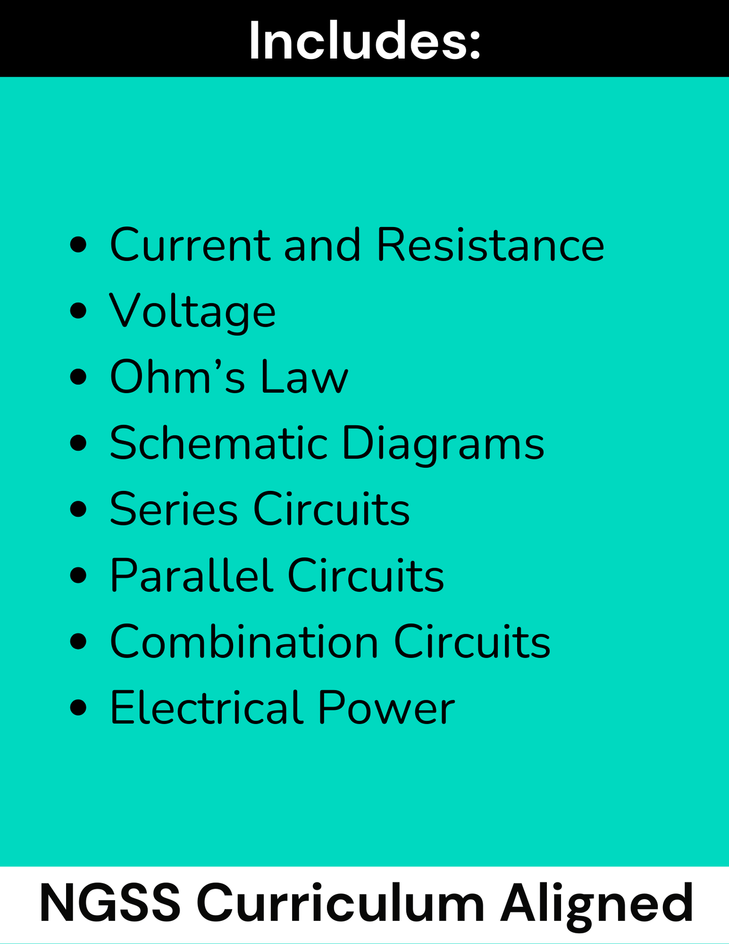 High School Physics: Complete Electrical Circuits Slide Deck Bundle NGSS Aligned