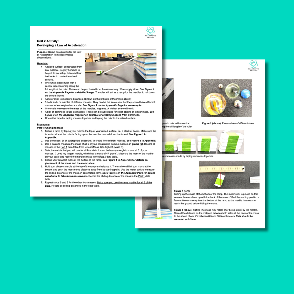 High School Physics: Law of Acceleration Activity (Grades 9-12, NGSS Aligned)