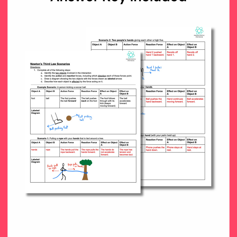 
                      
                        High School Physics: Newton's 3rd Law Scenarios Assignment (Grades 9-12)
                      
                    