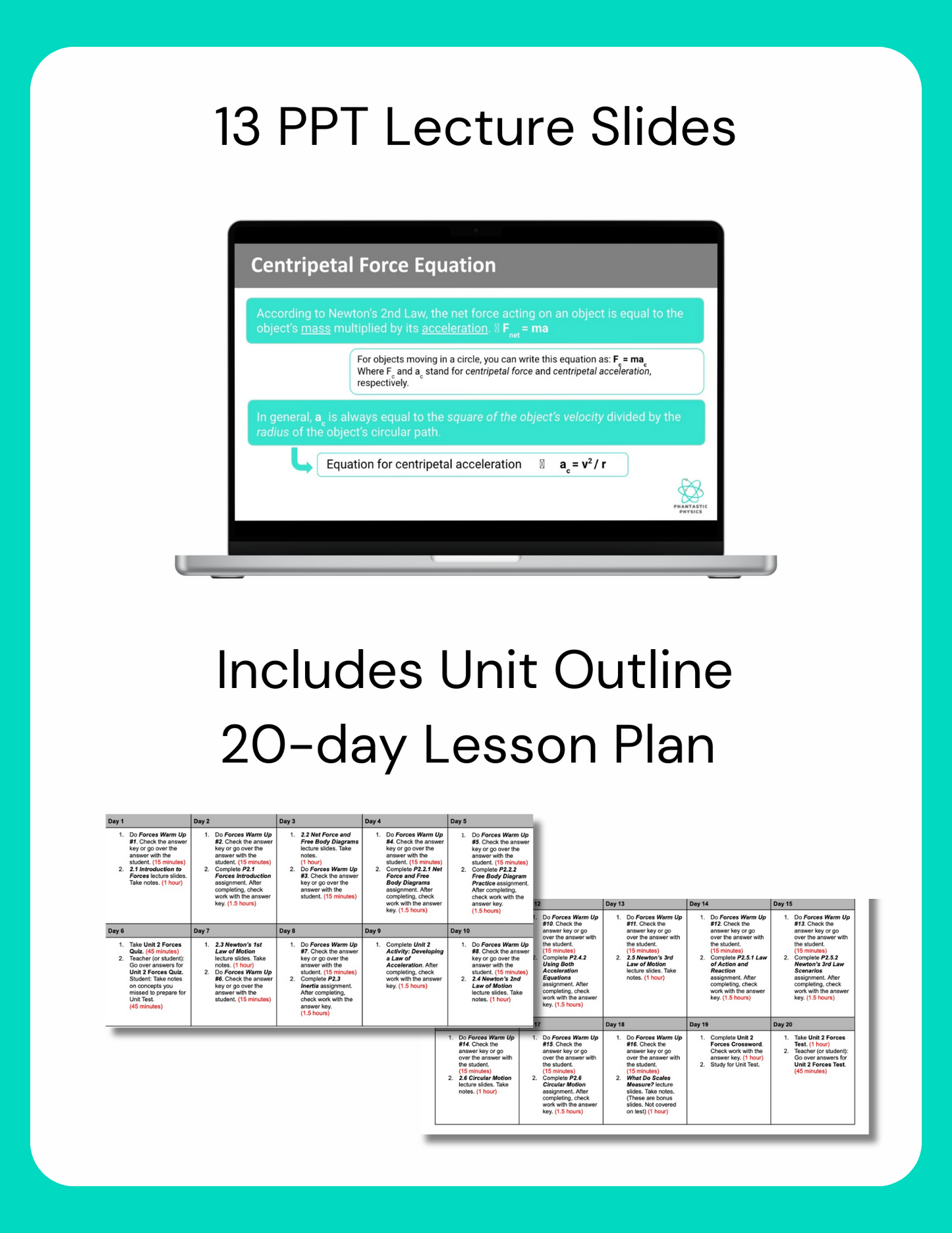 High School Physics Forces: Circular Motion Slides (NGSS Aligned, Grades 9-12)