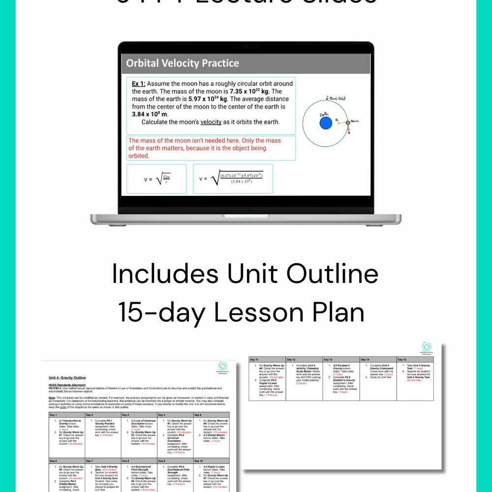 High School Physics: Orbital Motion Slide Deck - Grades 9-12, NGSS Aligned