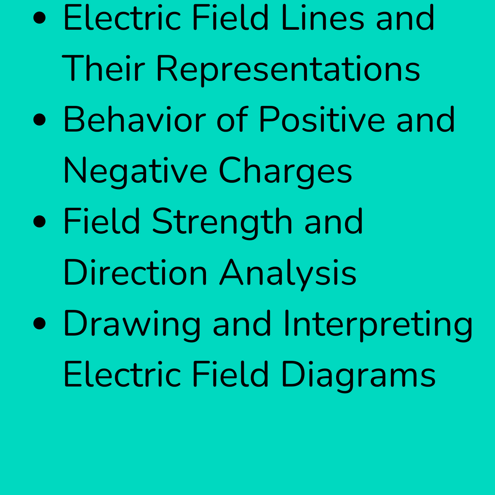 High School Physics: Electric Fields Assignment - Grades 9-12, NGSS Aligned