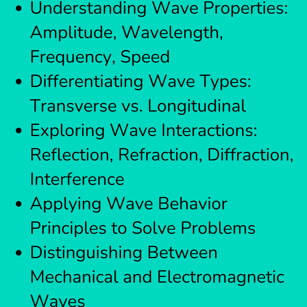 High School Physics: Waves Introduction Assignment - Grades 9-12, NGSS Aligned