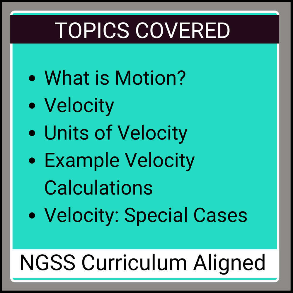 High School Physics: Motion Introduction Assignment (Grades 9-12, NGSS Aligned)