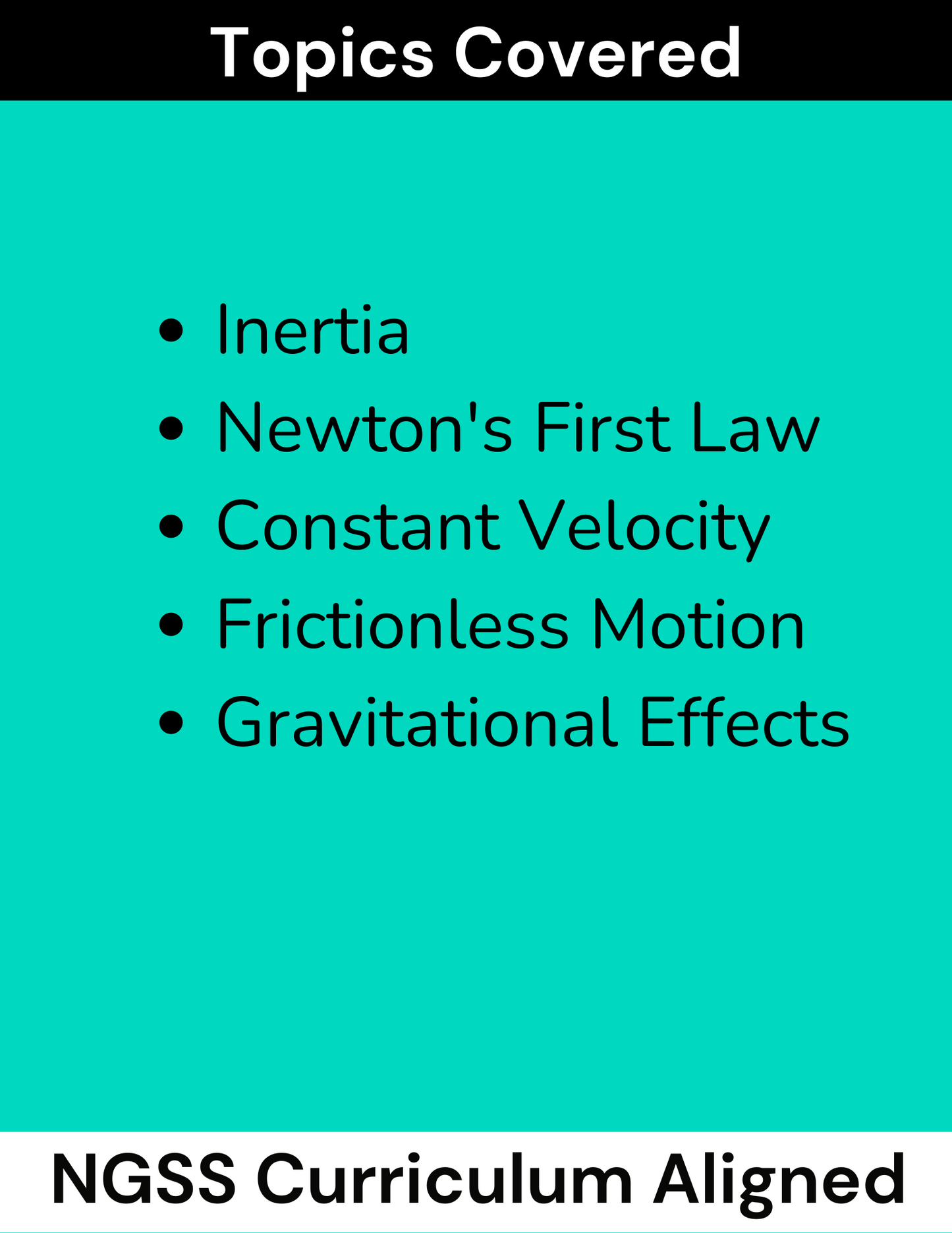 High School Physics Forces: Understanding Inertia Assignment-Grades 9-12, NGSS