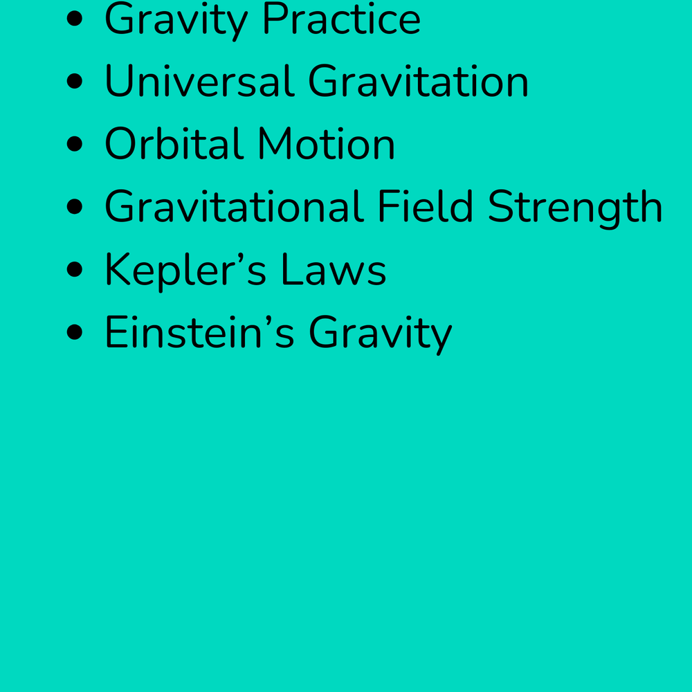 High School Physics Gravity: Complete Assignment Bundle NGSS Aligned Grades 9-12