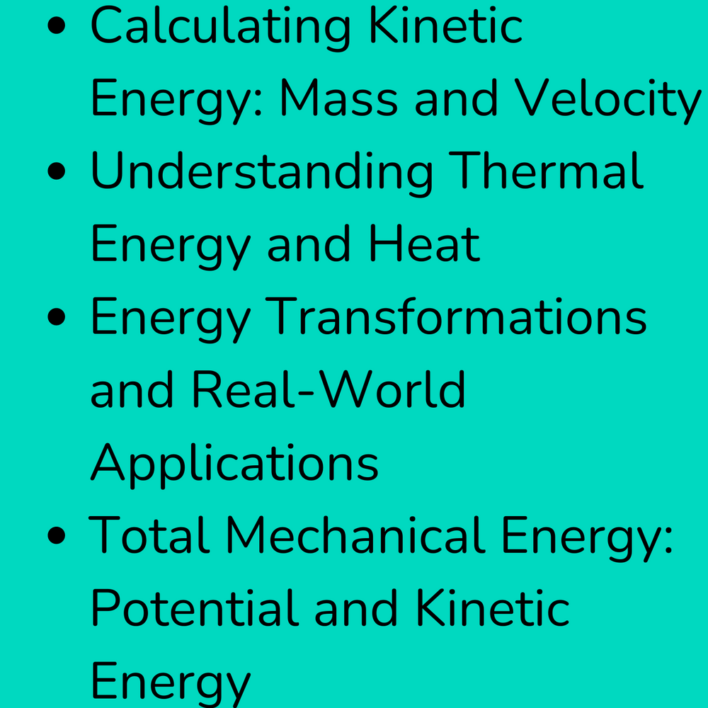 High School Physics: Kinetic and Thermal Energy Assignment-Grades 9-12, NGSS