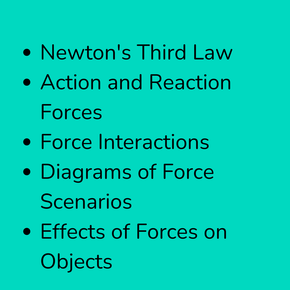 High School Physics: Newton's 3rd Law Scenarios Assignment (Grades 9-12)