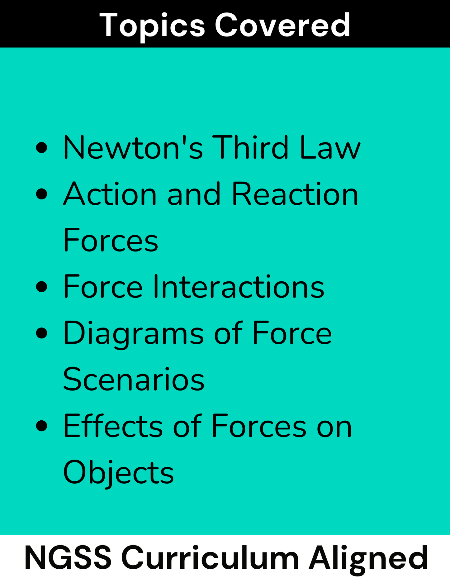 High School Physics: Newton's 3rd Law Scenarios Assignment (Grades 9-12)