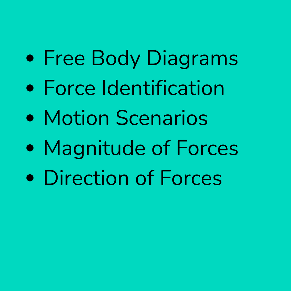 
                      
                        High School Physics: Net Force and Free Body Diagrams - Assignment 1-Grades 9-12
                      
                    