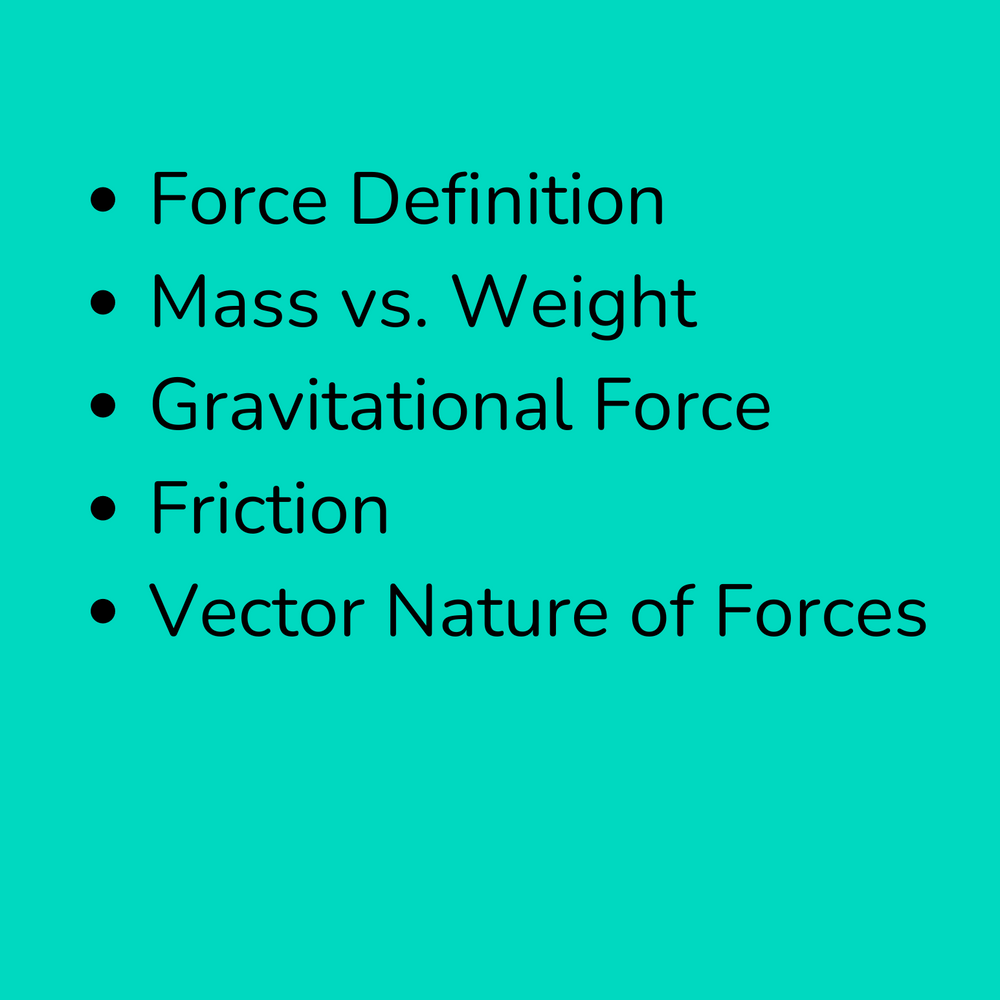 High School Physics: Forces Introduction Assignment (Grades 9-12, NGSS Aligned)