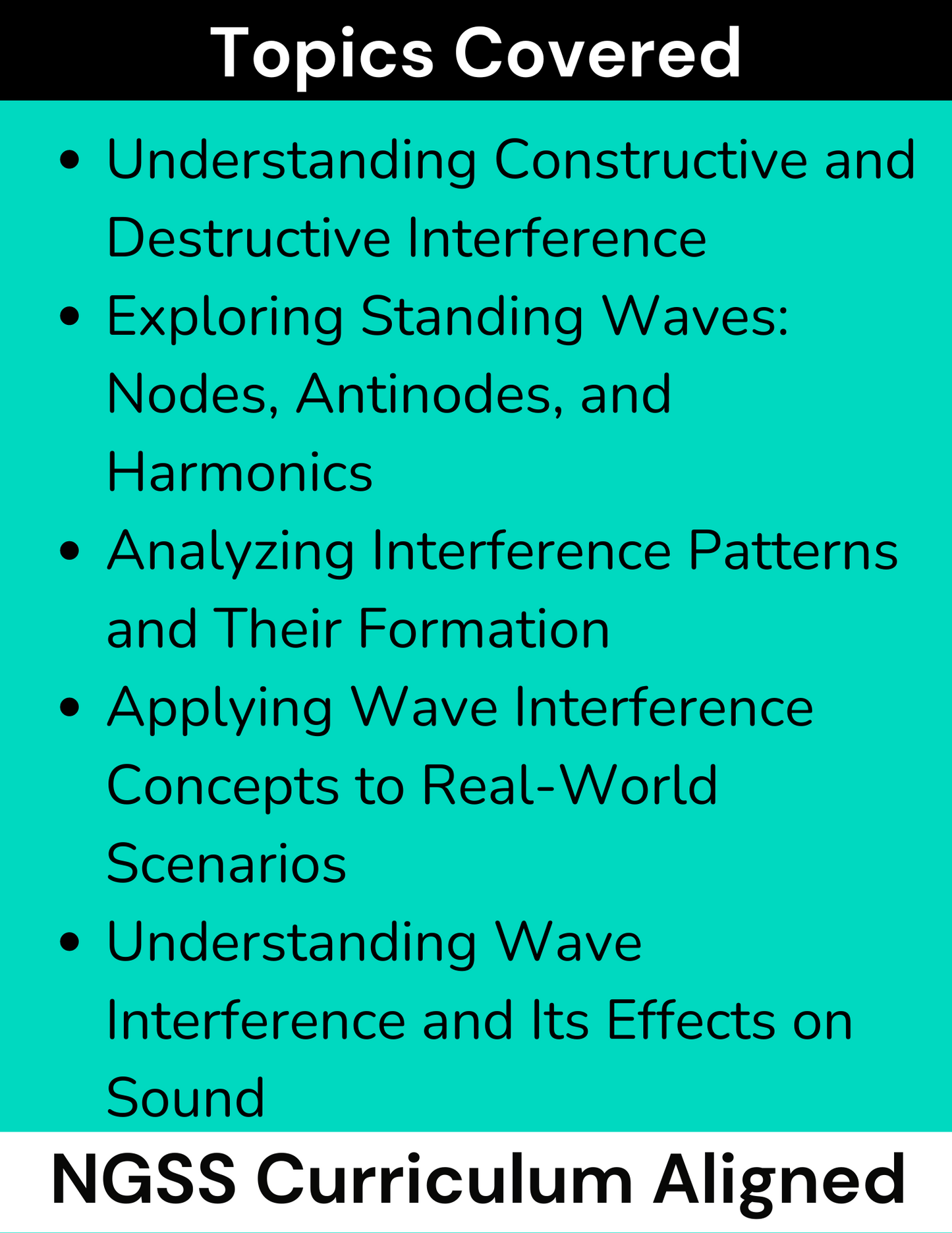 High School Physics: Wave Interference Slide Deck - Grades 9-12, NGSS Aligned