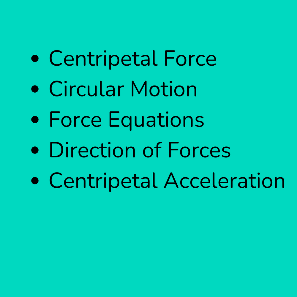 High School Physics Forces Unit - Circular Motion Assignment - Grades 9-12