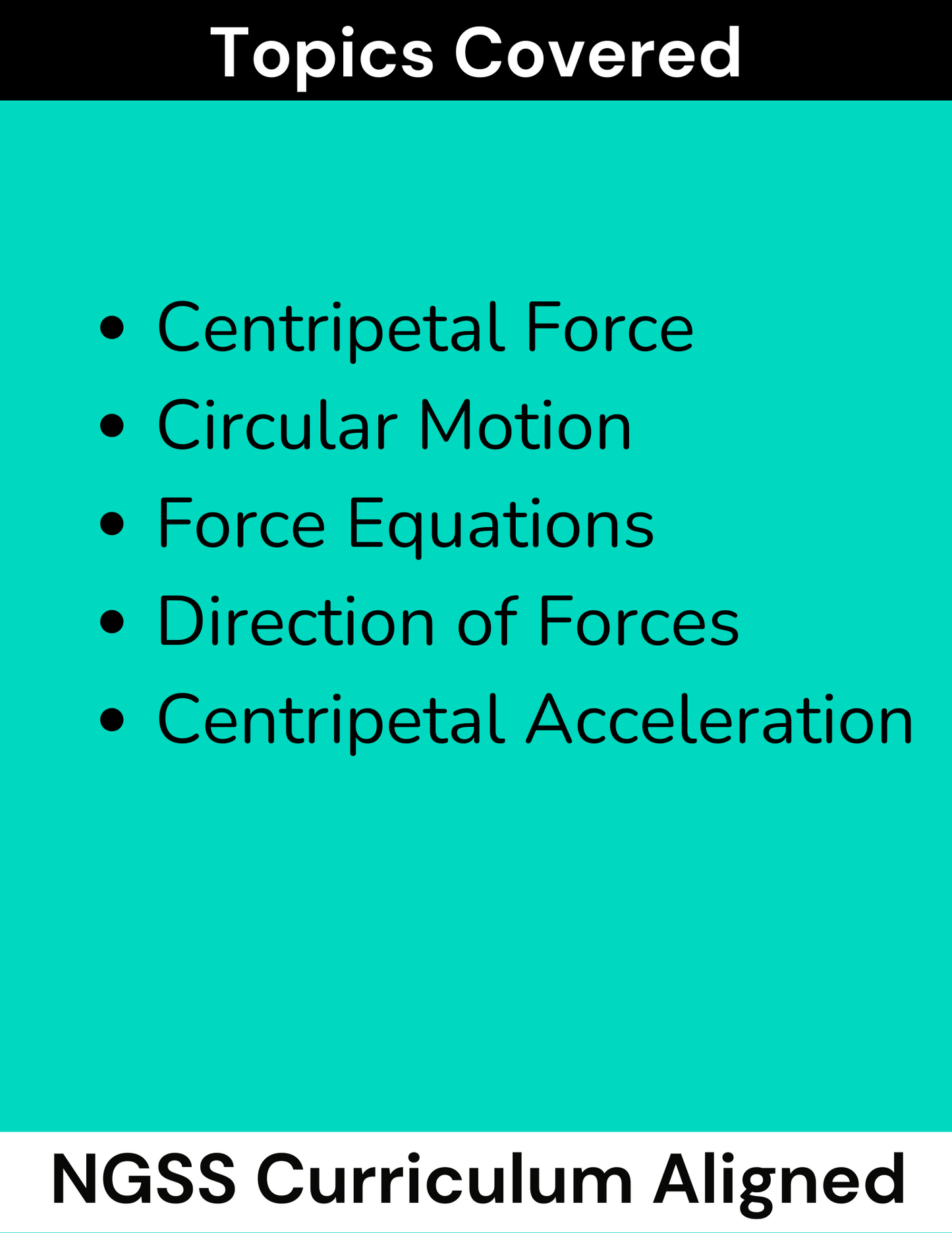 High School Physics Forces Unit - Circular Motion Assignment - Grades 9-12