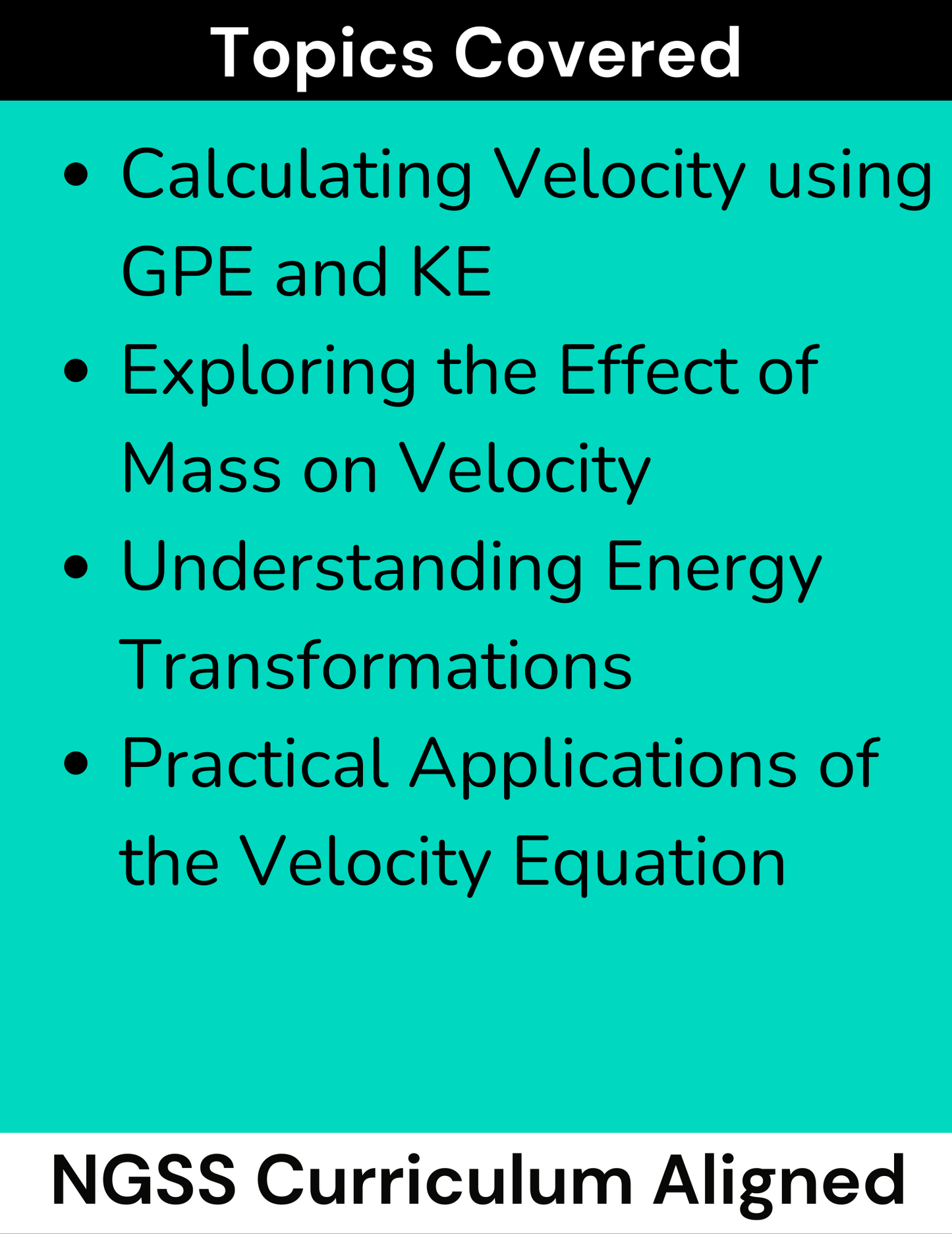 High School Physics: The Velocity Equation Assignment-Grades 9-12, NGSS Aligned