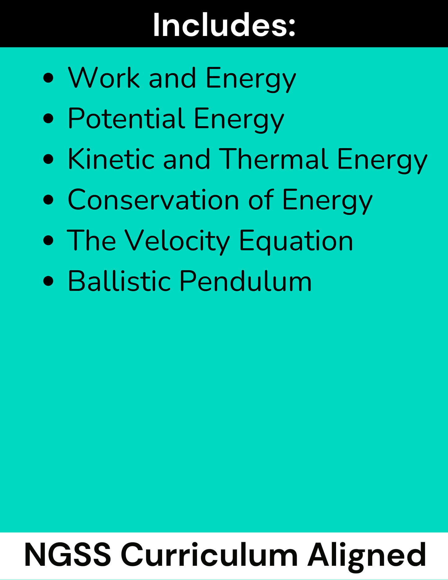 High School Physics Energy: Complete Assignment Bundle NGSS Aligned-Grades 9-12