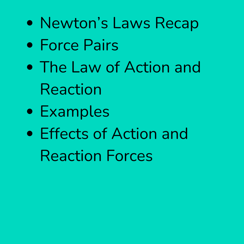 High School Physics: Law of Action and Reaction Slide Deck-Grades 9-12, NGSS)