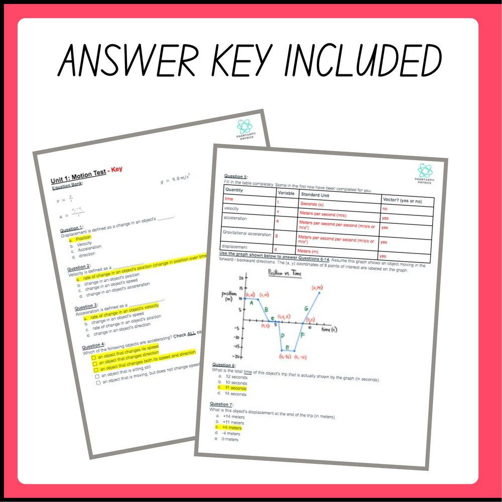 
                      
                        High School Physics: Motion Unit Assessment (Grades 9-12, NGSS Aligned)
                      
                    