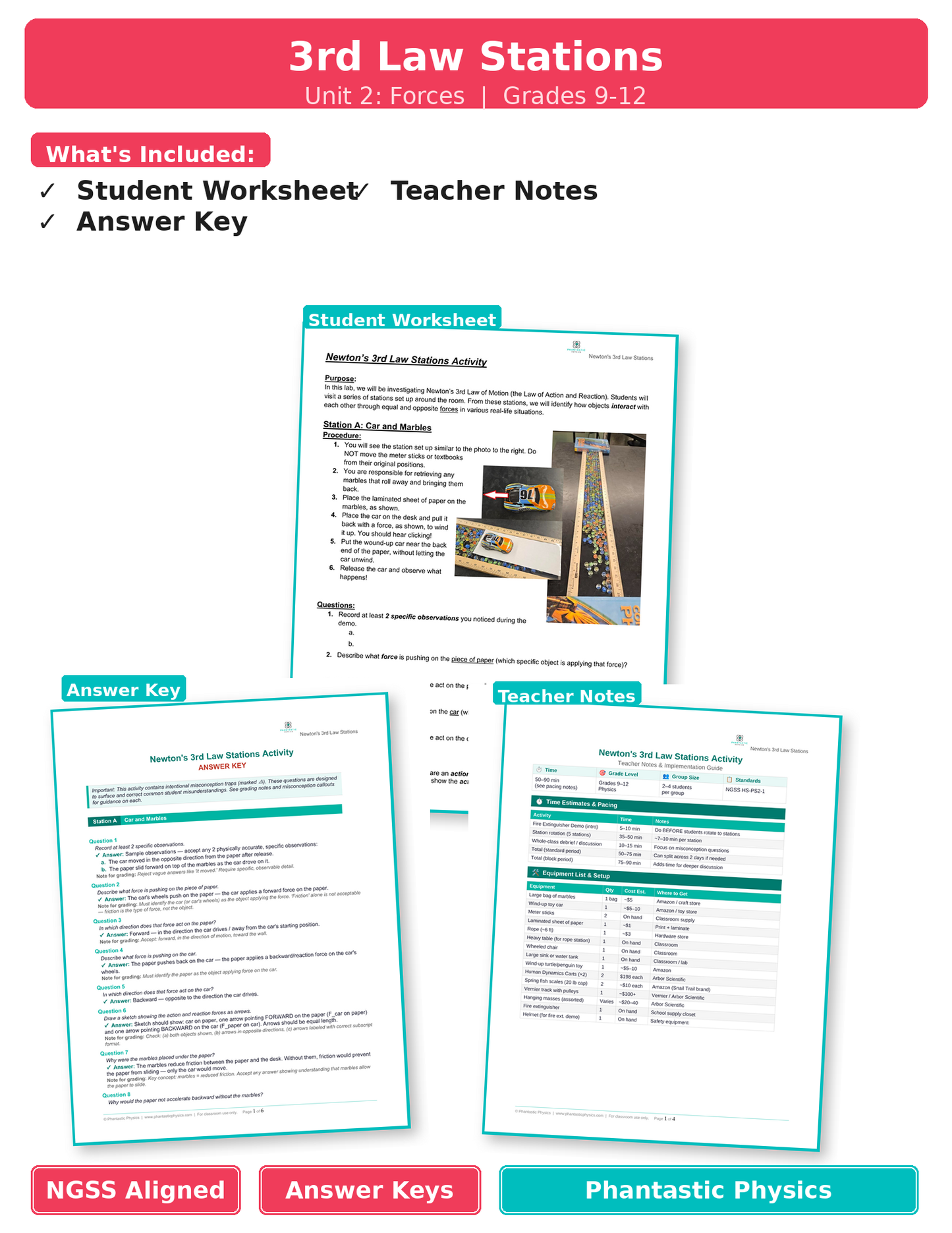 Newton's Third Law Stations