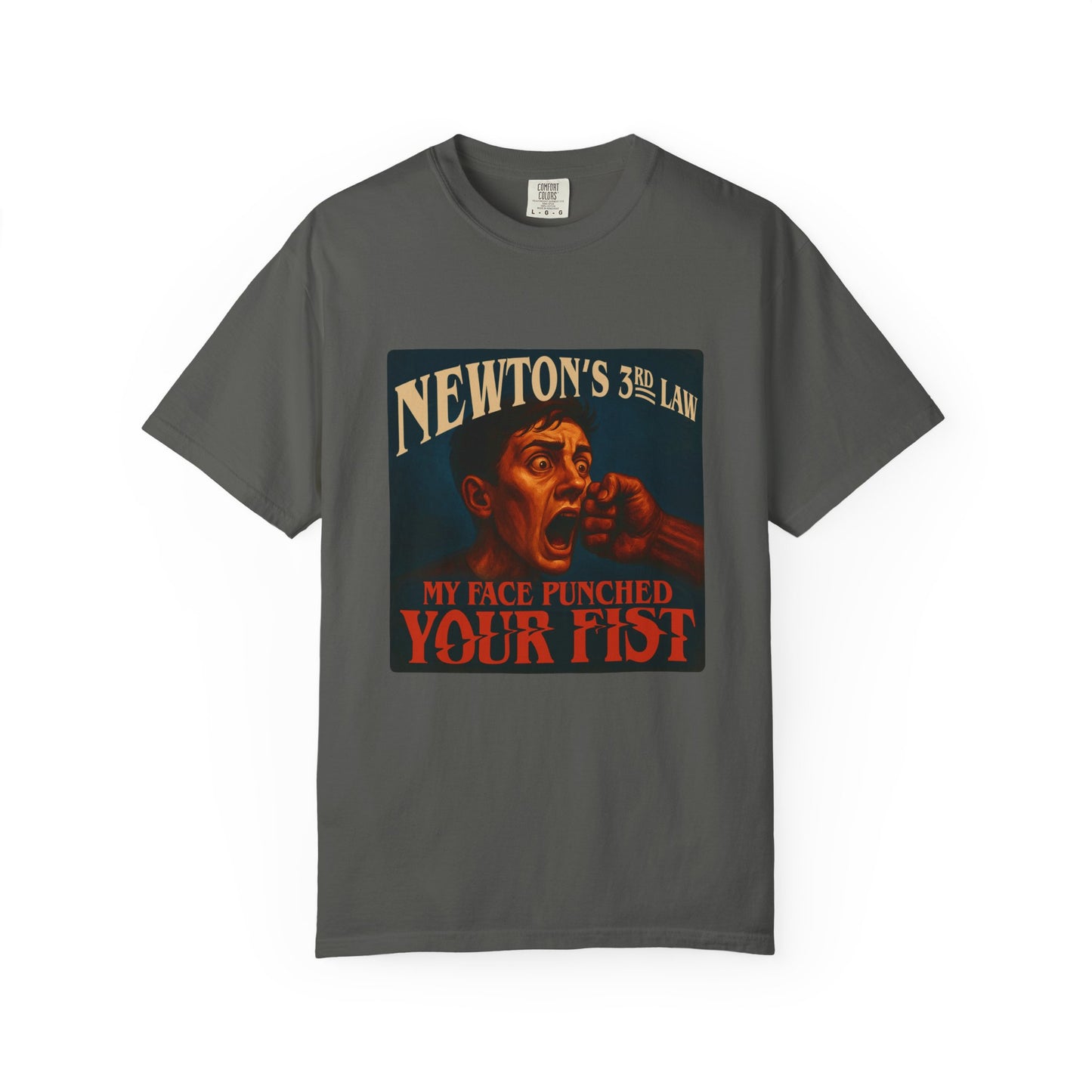 Newton's Third Law equal and opposite reaction boxing physics t-shirt