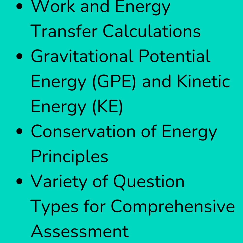 
                      
                        High School Physics: Energy Quiz #1 - Grades 9-12, NGSS Aligned
                      
                    