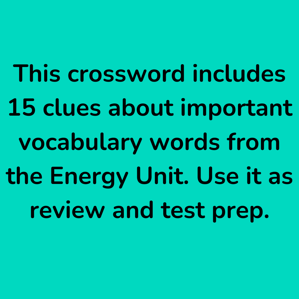 
                      
                        High School Physics: Energy Crossword Puzzle Review - Grades 9-12, NGSS Aligned
                      
                    