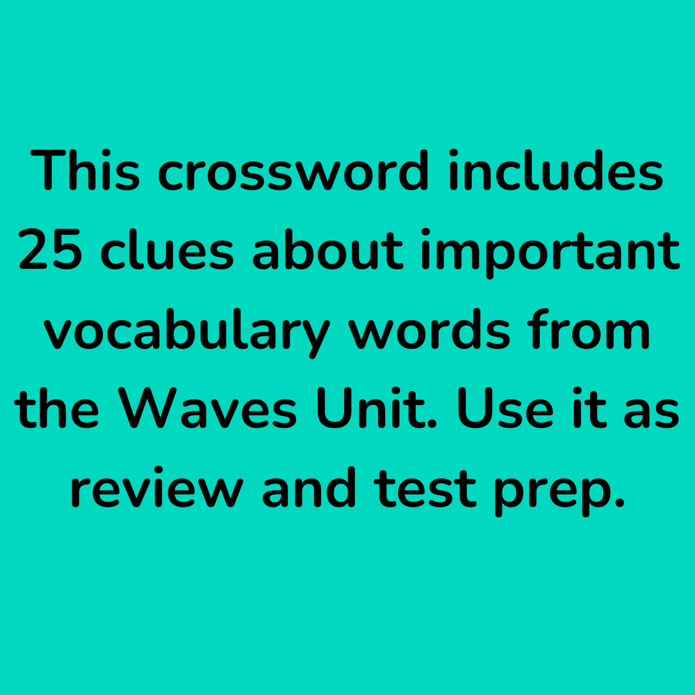 
                      
                        High School Physics: Waves Crossword Review - Grades 9-12, NGSS Aligned
                      
                    