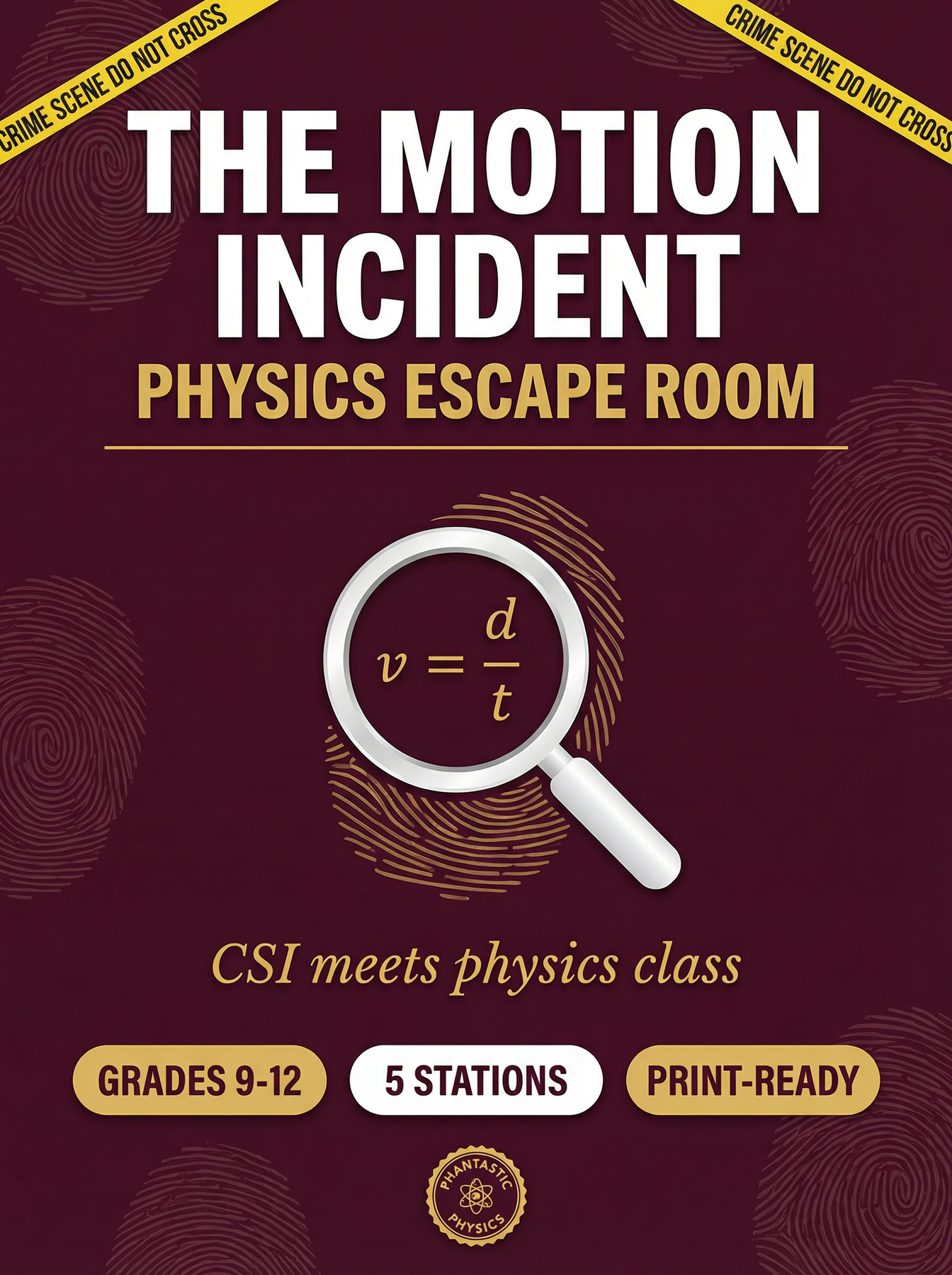 Kinematics Escape Room | The Motion Incident | Physics Investigation